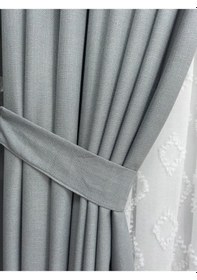 Resim Keten Fon Perde Açık Gri Fon 1/2,5 Orta Pile Açık Gri 