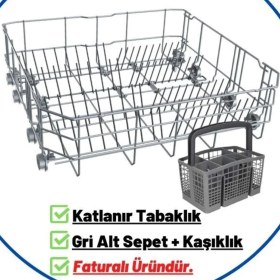 Resim Arçelik 6231 T Bulaşık Makinesi Alt Sepet (Gri) 