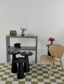 Resim Kuppdesign Lilyum Mantar Sehpa 3'lü Set Siyah 