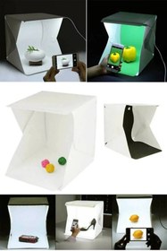 Resim eminonundenal Ürün Fotoğraf Çekim Çadırı Profesyonel Stüdyo Led Işıklı 23x24x30 Cm 