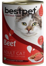 Resim Bestpet Sığır Etli Konserve Yetişkin Kedi Maması 400 G 