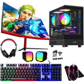 Resim Turbox TX4546 Amd Ryzen 5 3600 6 Çekirdek 32GB Ddr4 512GB Nvme 4gb RX550 23.6 100Hz Curved Freedos Oyuncu Masaüstü Bilgisayar 
