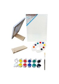 Resim Mini Taşınabilir Şövale Resim Başlangıç Seti Tuval Tual Seti Şövalye 