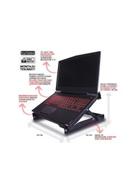 Resim 2 Ürün - 5 Açili Notebook Laptop Yükseltici- Telefon Tutucu Stand 