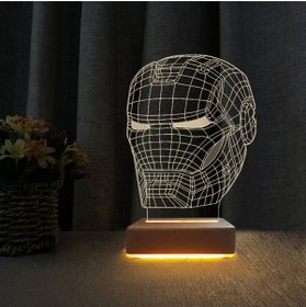 Resim Vipyol Avengers Süper Kahraman Demir Adam Tasarımlı Led Gece Masa Lambası ve Doğum Günü Hediyesi 