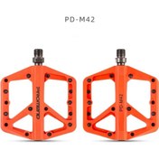 Resim motosergen Promend Renkli Platform Pedal MTB Freeride Kaymaz Rulmanlı Plastik Pedal Ultra Hafif Turuncu Renk 