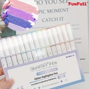 Resim 15'li Paket Parlak Simli Vurgulayıcılar Sanat Parıltılı İşaretleyici Kalemler Yetişkinler, Günlük Tutma, Boyama, Scrapbooking ve Okul Malzemeleri 