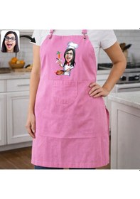 Resim Bk Gift Kişiye Özel Karikatürlü Pembe Mutfak Önlüğü -3, Aşçı Ve Şef Önlüğü, Ev Hediyesi Kobitmeyencom36657 Bk Gift Renkli 