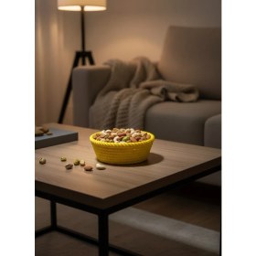 Resim Zero Land Lvsqvr Yuvarlak Çerezlik Sarı Canlı Renkli Dekoratif Sunum Kasesi 