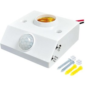 Resim Ayt Ledx Dy-102 Abs 360 Pır Harekete Duyarlı Sensörlü E27 Duy Aparatı Zaman Hasasiyet Ayarlı 