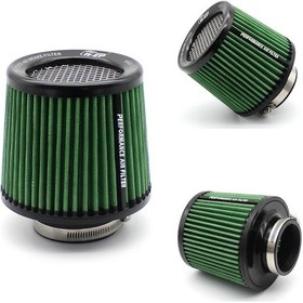 Resim Xh-un077-079 Araba Yüksek Akışlı Soğuk Koni Motor Hava Giriş Filtresi, Boyut: 101mm Yeşil 