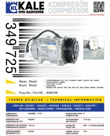 Resim KALE Psa Klima Kompresoru Berlingo C5 I C5 II Jumpy Xantıa XM Xsara Jump - 349725 