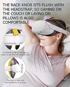 Resim EasySMX Q20 Headset Strap for Quest 2 - Accessories for Quest 2 - Lite Design for Improved Comfort Support, Heat Dissipating Materials, Rebust Side Straps, Easy to Install - Power Bank Strap Included 