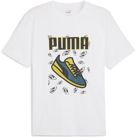 Resim Puma Graphics Sneaker Tee Erkek T-shirt-beyaz 