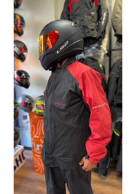 Resim Venom Motorcu Yağmurluk Pu Kırmızı Siyah 