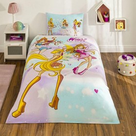 Resim Taç Winx Magic Lisanslı %100 Pamuk Tek Kişilik Nevresim Takımı 160x220 cm 
