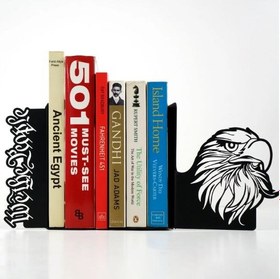 Resim Kartal ve "We the People" Temalı Metal Kitap Tutucu & Bookend - Siyah 
