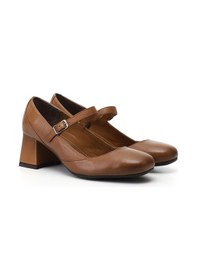 Resim Gönderi(R) Gönderi R Kadın Taba Antik Kalın Topuklu Mary Jane Hakiki Deri Ayakkabı Gdza134m0449 Taba 