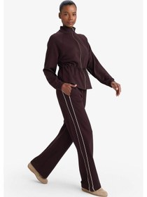 Resim Defacto Wide Leg Cepli Geniş Paça Kahverengi Kadın Eşofman Altı G4370ax/bn340 Kahverengi 
