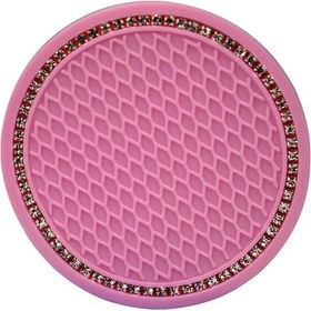 Resim Pembe 2022 Yeni Akrilik Elmas Araba Bardak Altlığı Pvc Seyahat Ar Siyah 