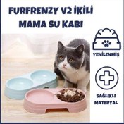Resim FurFrenzy v2 Çift Bölmeli Mama Su Kabı 