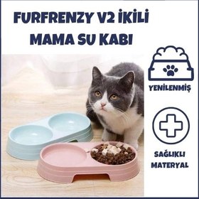 Resim FurFrenzy v2 Çift Bölmeli Mama Su Kabı 