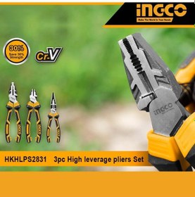 Resim Ingco 3'lü Set Pense, Yan Keski, Kargaburun Pense 