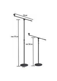 Resim Lastvoice Bms-02 Hareketli Kol Döküm Tabanlı Boy Mikrofon Standı Sehpası 