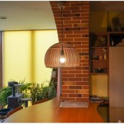 Resim Teknotrust 30 cm Ahşap Bohem Modern Salon Cafe Yatak Odası Avizesi Isme Özel Hazırlanan Ahşap Kutu Hediyelidir 