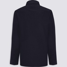 Resim AC&Co / Altınyıldız Classics Erkek Sıyah Pamuklu Slim Fit Dar Kesim Çizgili Klasik Yaka Gömlek Siyah 