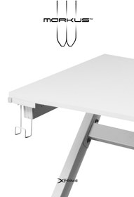 Resim XPRİME xPrime Markus RGB Ledli Beyaz Pro Oyuncu Masası 114 CM 