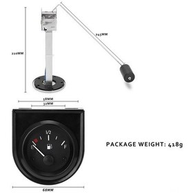 Resim Artfulabode Yakıt, Yağ Ve Su Sıcaklık Seviye Göstergesi Geeroyoo Basınç Ölçer, Otomotiv 52mm - Kb 