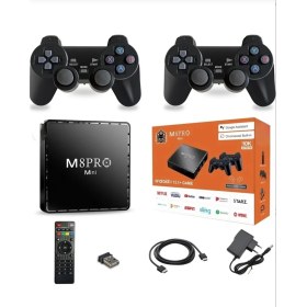 Resim Azurtech Android 12 Game M8 Promini 10K UHD Retro Atari Joystick PS1ATARISEGA Çift Kişilik 10000 Oyun Konsolu 