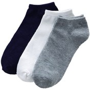 Resim 3Lü Unisex Kısa Patik Çorap Ekonomik Pamuklu Spor Çorabı-Standart-Karışık Çok Renkli 