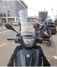 Resim Motocam Piaggio Beverly 400 Ön Cam 2021-2026 Model 44cm Şeffaf Renkli 4mm 
