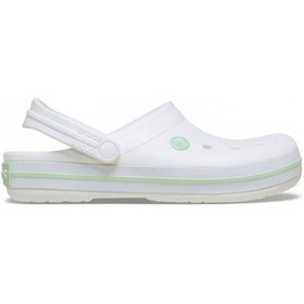 Resim Crocs Crocband Günlük Unisex Terlik Beyaz Yeşil Beyaz - Yeşil 