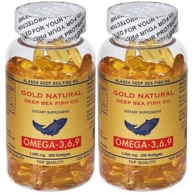 Resim Gold Natural Omega 3-6-9 Balık Yağı 2X200 Softgel 12- 