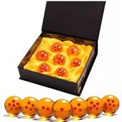 Resim Şeffaf Yıldız Ejderha Topları Seti Yenilik Çocuk Oyuncağı Orta Boy Kristal Toplar - Hediye Kutusuyla Birlikte 7 Adet 