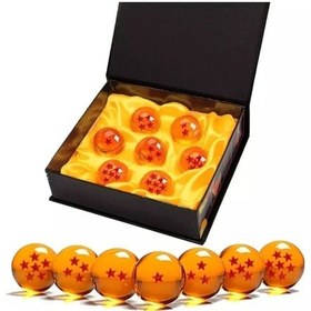 Resim Şeffaf Yıldız Ejderha Topları Seti Yenilik Çocuk Oyuncağı Orta Boy Kristal Toplar - Hediye Kutusuyla Birlikte 7 Adet 