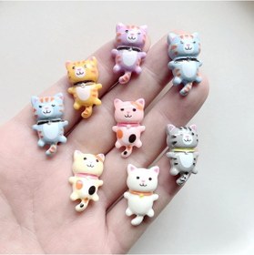 Resim Sarı 10 Adet Randommixed Sevimli Kedi Reçine Düz Arka Dekoratif Karalama Defteri Dıy Telefon Kılıfı Saç Dekorasyon Reçine Aksesuarları 