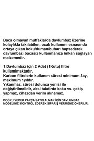 Resim Beko CTB 6250 B Aspirator (Telescopic) Karbon Filtri 1 Qutu Set Carbon Filters Filtre 