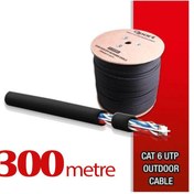 Resim Qport Yüksek Bakır Utp 23Awg 0.58 MM Dış Ortam Cat6 Outdoor Kablo 300 Metre 