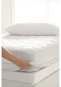 Resim Tek Kişilik Kapitoneli Yatak Koruyucu Alez 120x200 cm 