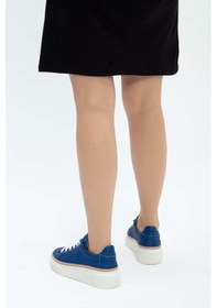 Resim Tamer Tanca Kadın Hakiki Deri Saks Floter Sneakers & Spor Ayakkabı 937 5022-09 Bn Ayk Y23 Saks Floter Saks 