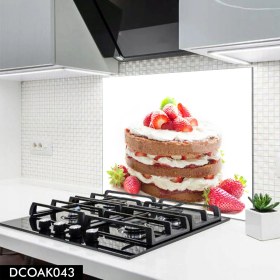 Resim Olinpa Cam Ocak Arkası Koruyucu | Yaş Pasta Desenli 