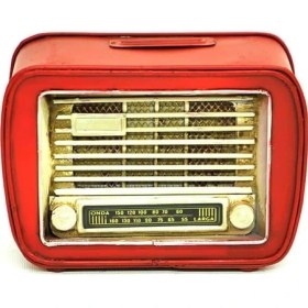 Resim Turtcest Dekoratif Metal Radyo Kumbara Vintage Ev Ofis Hediyelik 
