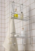 Resim Prima Nova Tekno Tel İki Katlı Asma Banyo Duşa Kabin Rafı Ve Askı 