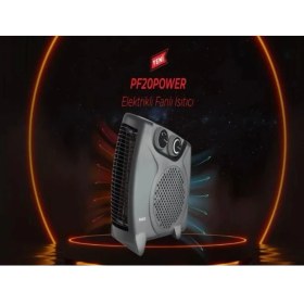 Resim Raks 2000W Elektrikli Fanlı Isıtıcı 2 Kademe Termostadlı Siyah Rax Pf 20 