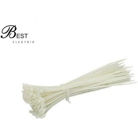 Resim Best 380x4,8 Mm Klips Kablo Bağı - Beyaz 100 Ad'lik Poşet 