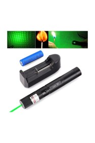 Resim Geltoptan Güçlü Yeşil Lazer Şarjlı Metal Kasa Green Laser Pointer 